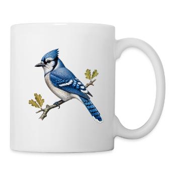 Blue Jay (Cyanocitta cristata) - Mug blanc - blanc - Droite