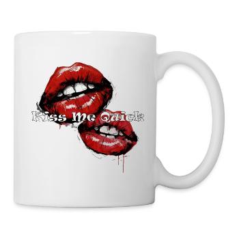 Kiss Me Quick - Lucky Lips - Tasse - Weiß - Rechts