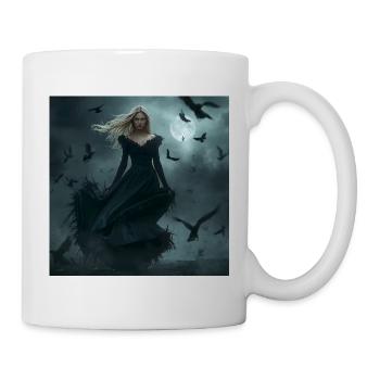 Die Rabenkönigin – Die dunkle Göttin der Nacht - Tasse - Weiß - Rechts