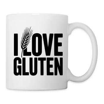 Ich liebe Gluten - Tasse - Weiß - Rechts