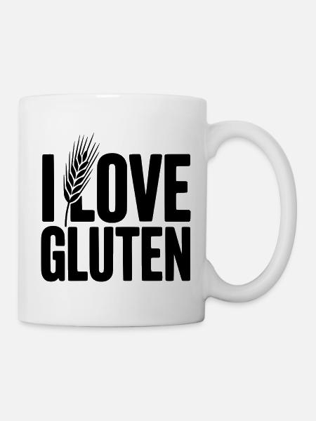 Ich liebe Gluten - Tasse - Weiß