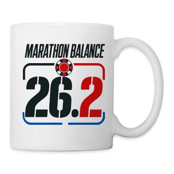 Marathon Gift Card Balance 26.2 Miles Funny Runnin - Mug - white - Right