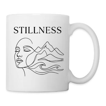 Stillness Minimalist Line Art  - Mug - white - Right