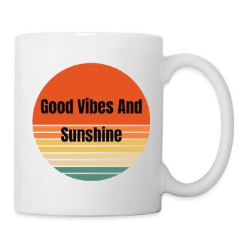 Retro Sunset Vibes Circle - Mug - white - Right
