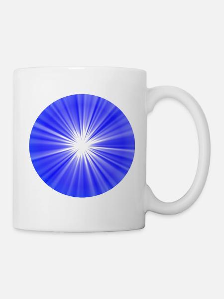 Blue sun circle - Mug - white