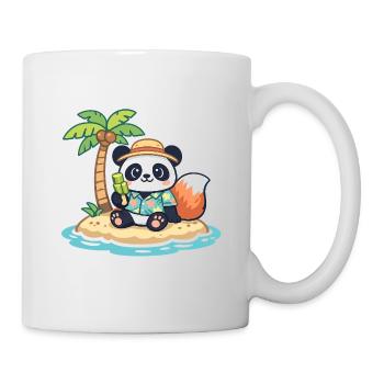 Panda Beach Island style hawaïen - Mug blanc - blanc - Droite