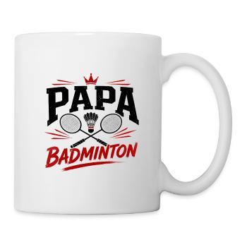 Papa Badminton - Tasse - Weiß - Rechts