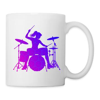 Playing the drums Gift for the percussionist - Mug - white - Right