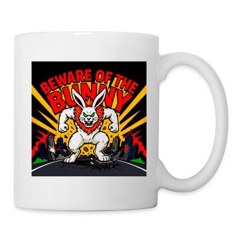 Beware of Bunny – Angry Bunny - Mug - white - Right