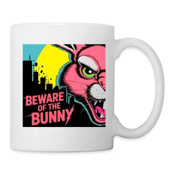 Avertissement du lapin – Pop Art - Mug blanc - blanc - Droite