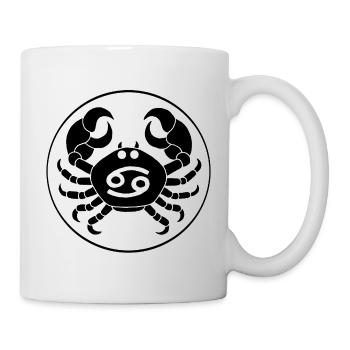 Cancer Star Sign (Black) - Mug - white - Right