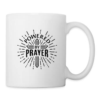 Angetrieben vom Gebet christliches Kreuz - Tasse - Weiß - Rechts