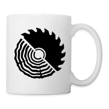 Carpenter Saw Blade Wood Motif - Mug - white - Right