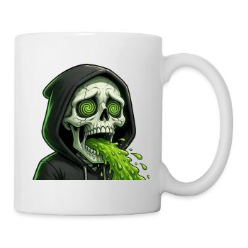 Skelett Grüner Schleim - Tasse - Weiß - Rechts