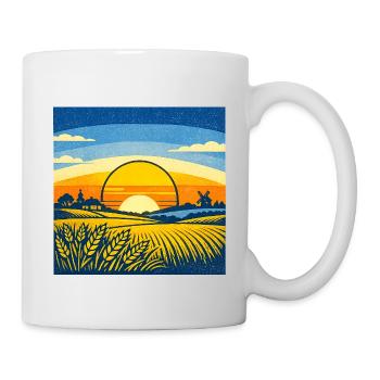 Ukraine Design Ukraine Flag Sunflower Wheat Map - Tasse - Weiß - Rechts