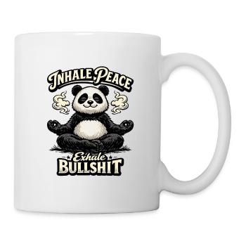 Panda Yogi – Inhale Peace - Tasse - Weiß - Rechts