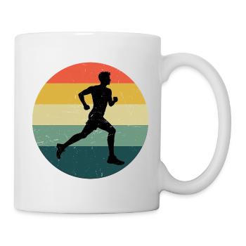 Geschenkidee für einen Running mit Running - Tasse - Weiß - Rechts