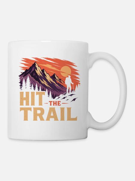 Auf den Trail – Outdoor-Abenteuer - Tasse - Weiß