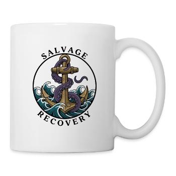 Vintage Kraken Octopus Marine Anchor Sea Badge - Mug - white - Right