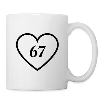 67 Herz - Tasse - Weiß - Rechts