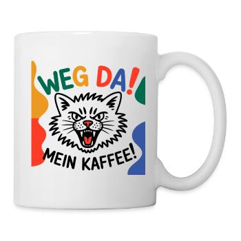 Weg Da mein Kaffee - Tasse - Weiß - Rechts