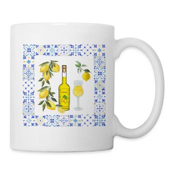Zitroniges Limoncello Azulejo - Tasse - Weiß - Rechts