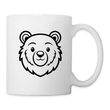 Bear face - Mug - white - Right