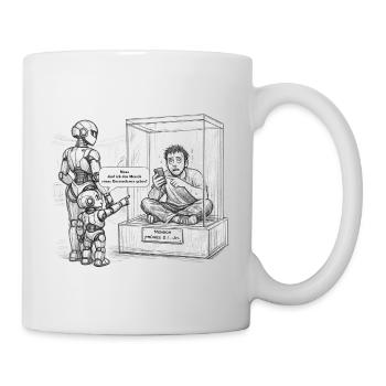 Mensch nach KI Revolution - Tasse - Weiß - Rechts