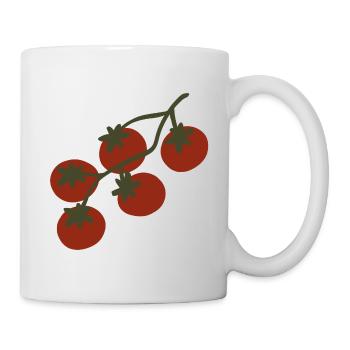 Conception de la grappe de tomates sur vigne - Mug blanc - blanc - Droite