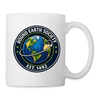 Round Earth Society Globe Tee - Mug - white - Right