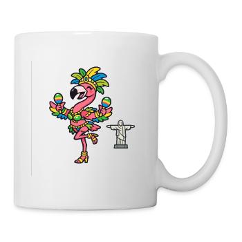 Samba Flamingo with Maracas - Mug - white - Right