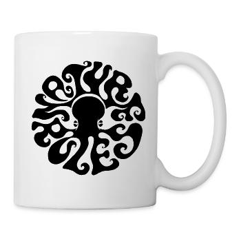 Oktopus nature rules ! klasse sixties Typo  - Tasse - Weiß - Rechts