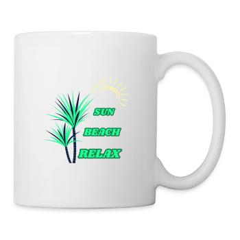 PLAGE DU SOLEIL, DÉTENDS-TOI - Mug blanc - blanc - Droite