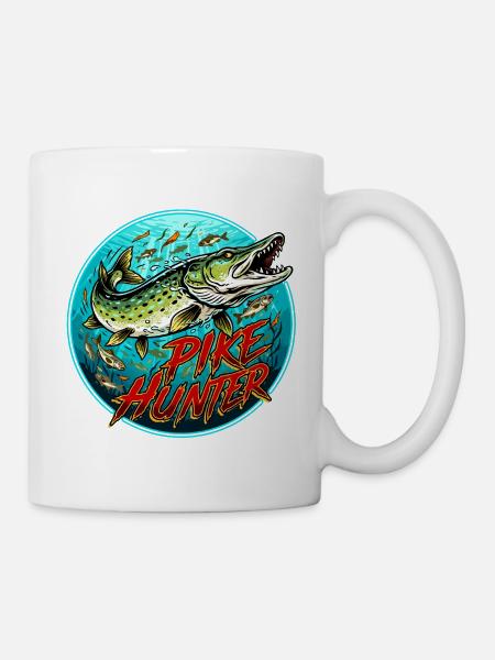 Hecht Fang Design - Tasse - Weiß