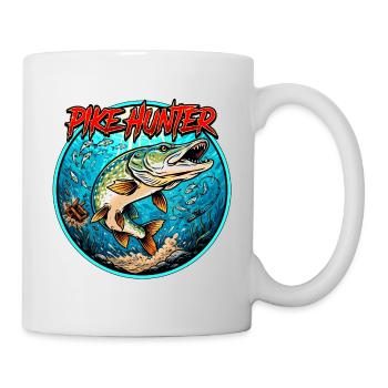 Hecht Angeln Motiv - Tasse - Weiß - Rechts