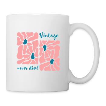 Vintage Blossoms Retro Pattern - Mug - white - Right