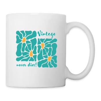 Vintage Never Dies Floral Design - Mug - white - Right
