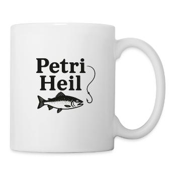 Petri Heil: Klassischer Angler-Slogan - Tasse - Weiß - Rechts