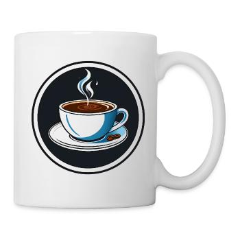 Kaffeezauber Becher Illustration - Tasse - Weiß - Rechts