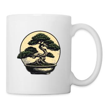 Bonsai in the Zen circle - Mug - white - Right