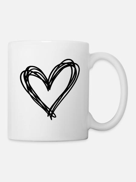 Herz - Tasse - Weiß