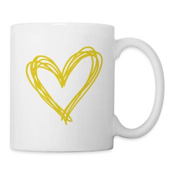 Herz - Tasse - Weiß - Rechts