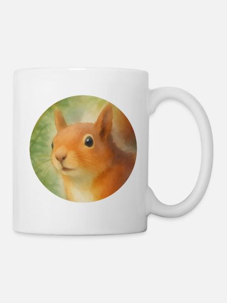 Watercolor style squirrel - Mug - white