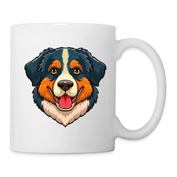 Chien de montagne bernois (Portrait comique) - Mug blanc - blanc - Droite