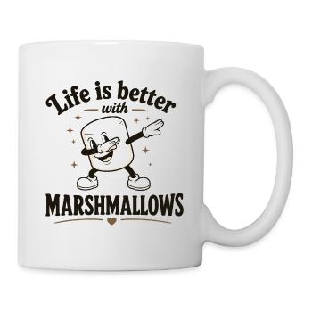 La vie est meilleure avec des guimauves - Mug blanc - blanc - Droite