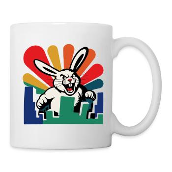 Monster Hase - Tasse - Weiß - Rechts