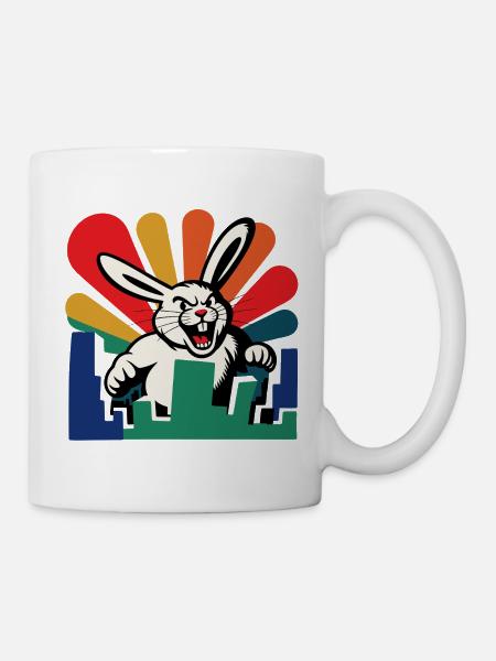 Monster Hase - Tasse - Weiß