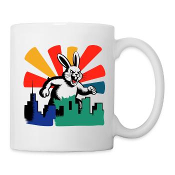 Déchaînement du lapin maléfique - Mug blanc - blanc - Droite