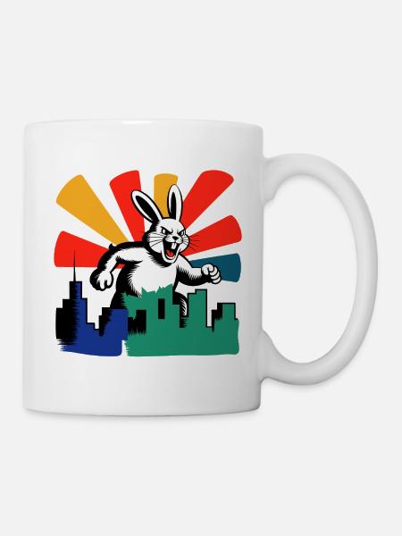 Evil Bunny Rampage - Tasse - Weiß