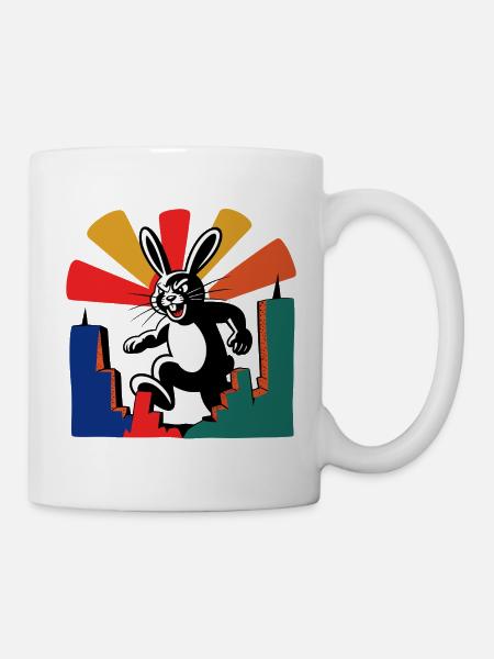 Böser Riesenhase - Tasse - Weiß